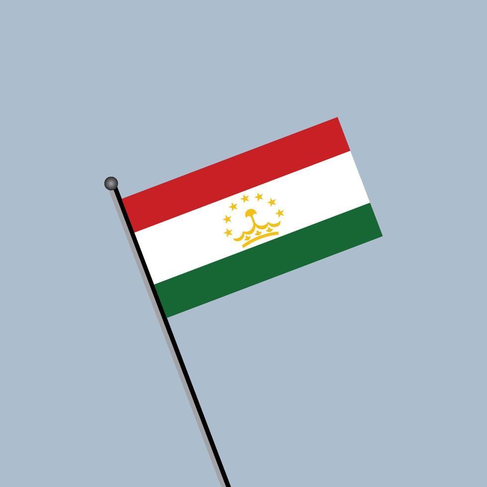 Illustration of Tajikistan flag Template vector