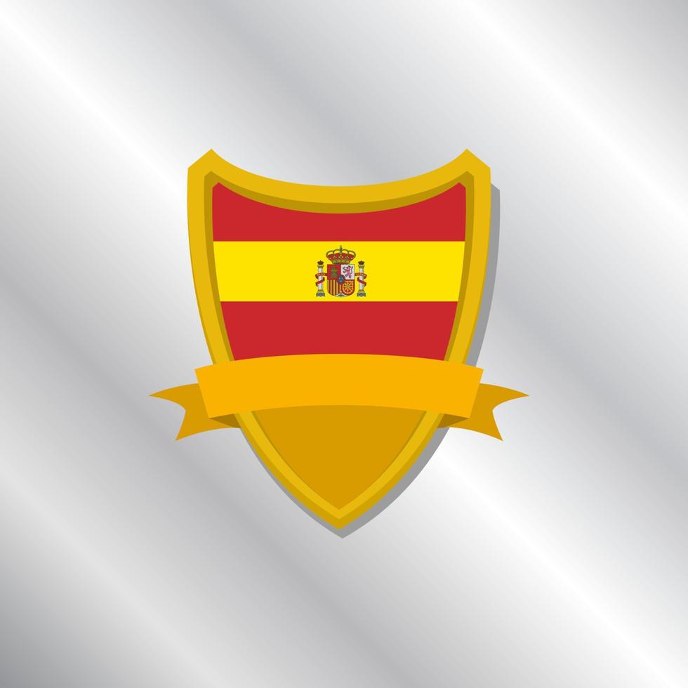 Illustration of Spain flag Template vector