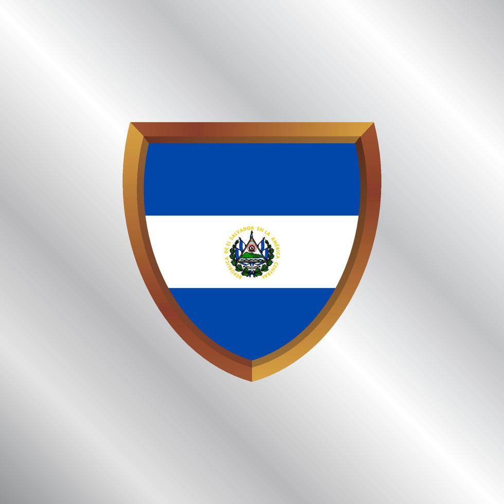 Illustration of El Salvador flag Template vector