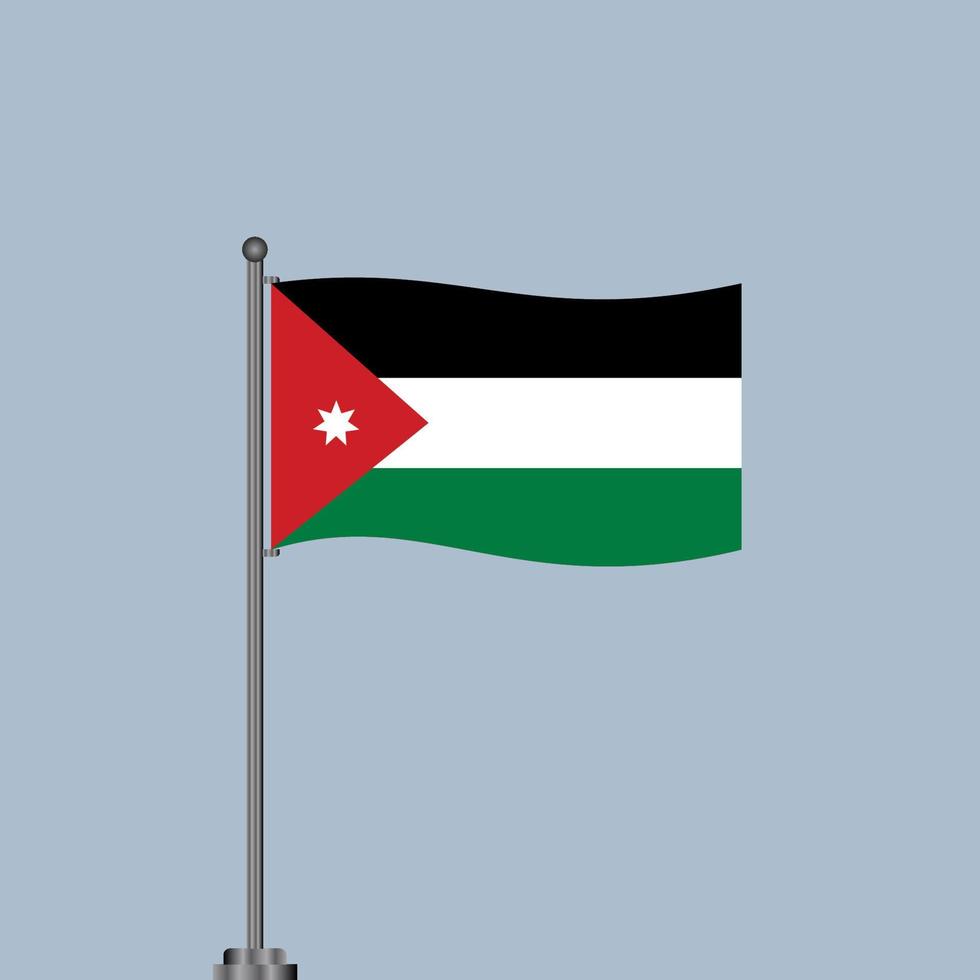 Illustration of Jordan flag Template vector