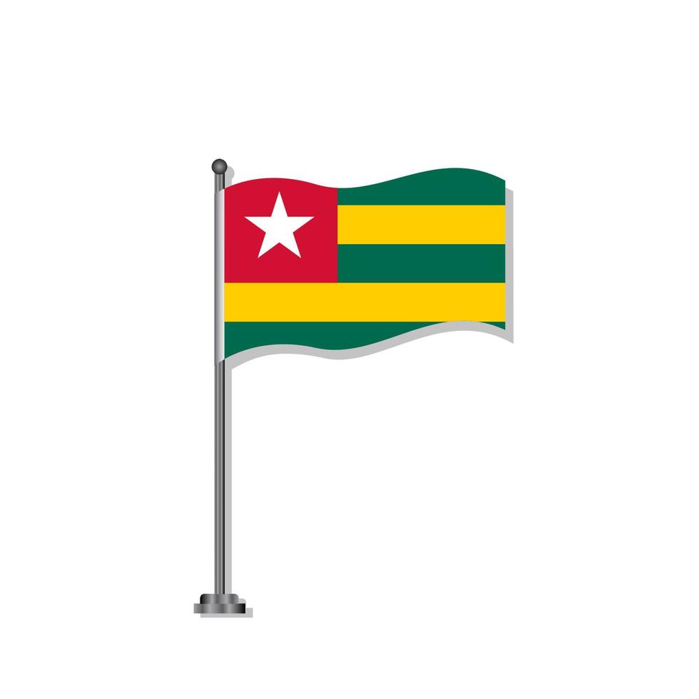 Illustration of Togo flag Template vector