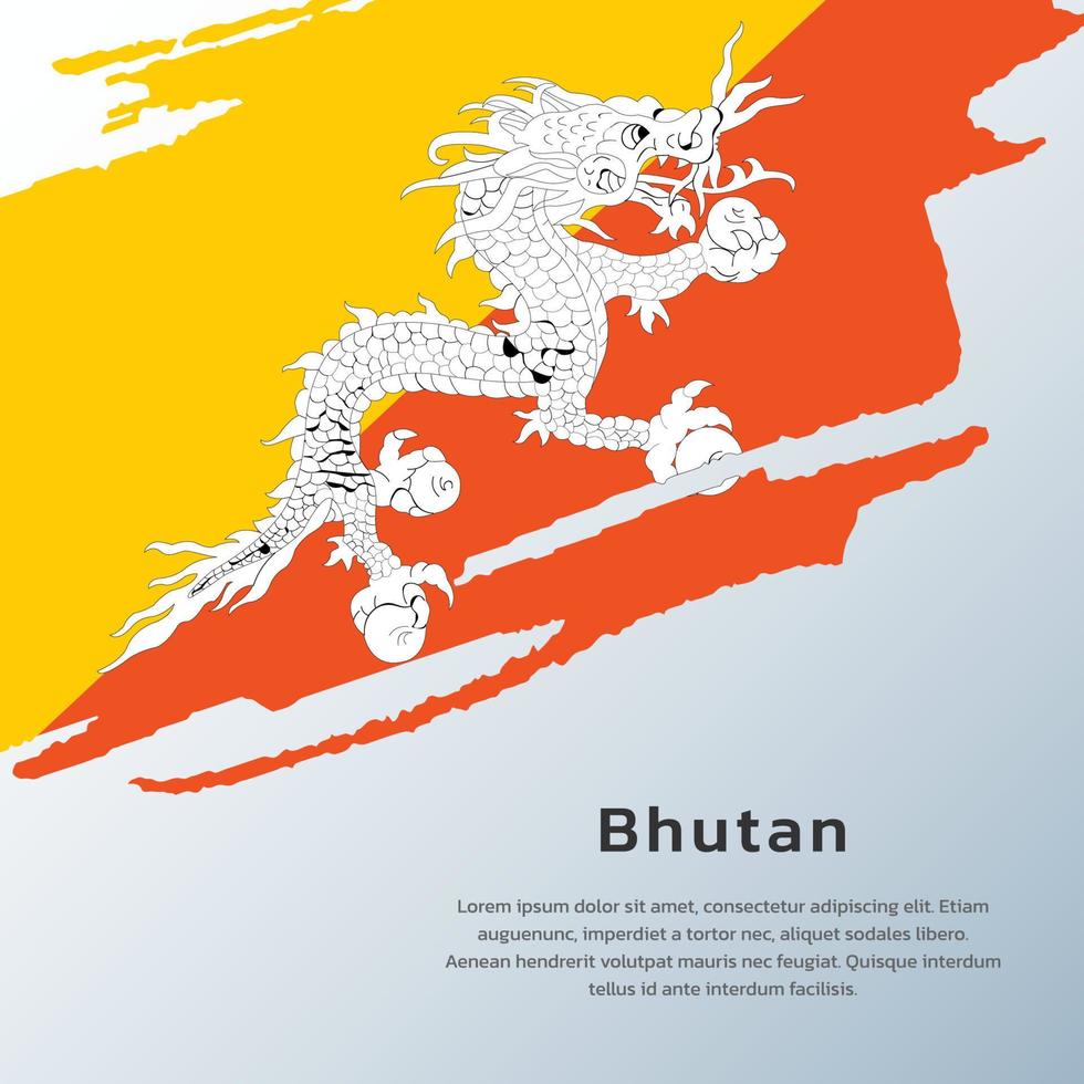 Illustration of Bhutan flag Template vector