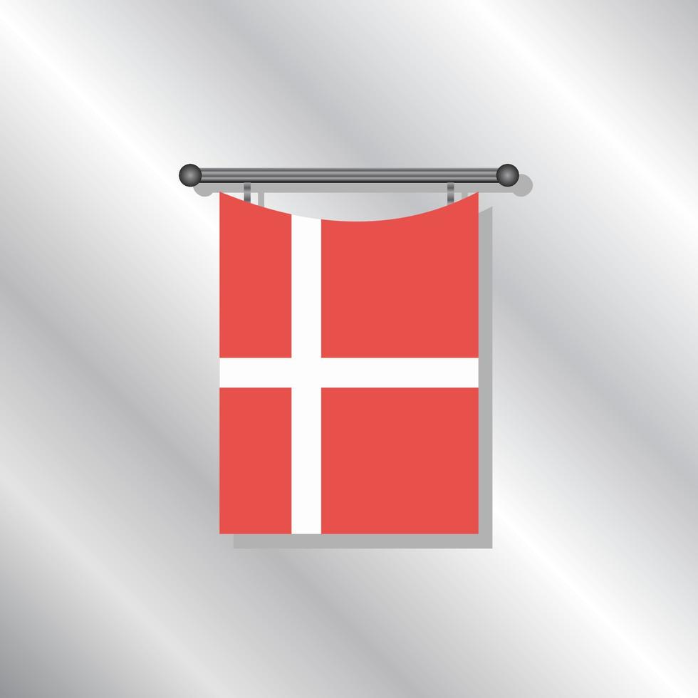 Illustration of Denmark flag Template vector