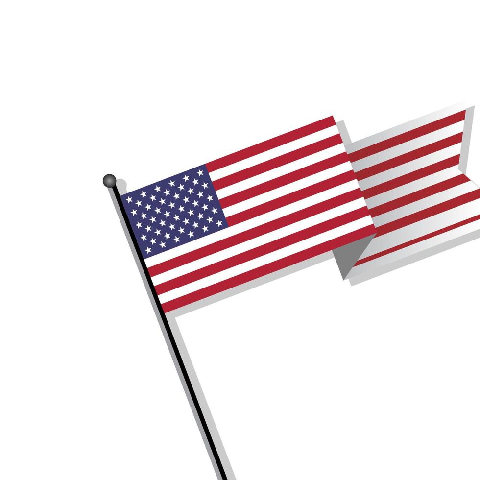 Illustration of United States flag Template vector