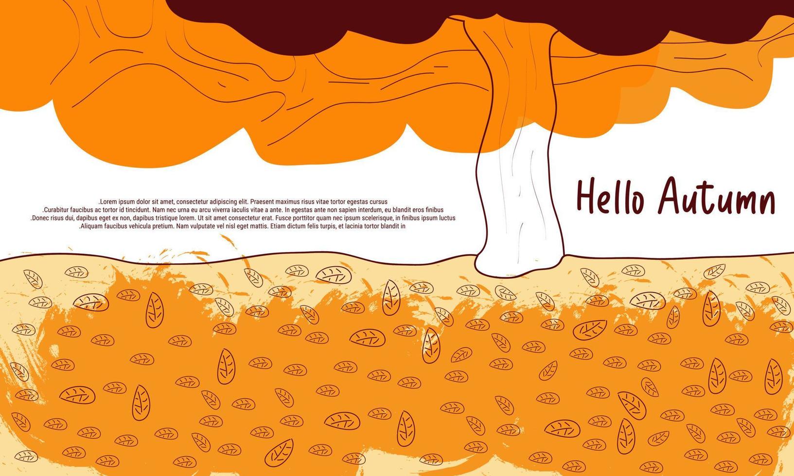 Autumn Banner Background With Display Various Autumn Leaves Falling. Eps10 Vector
