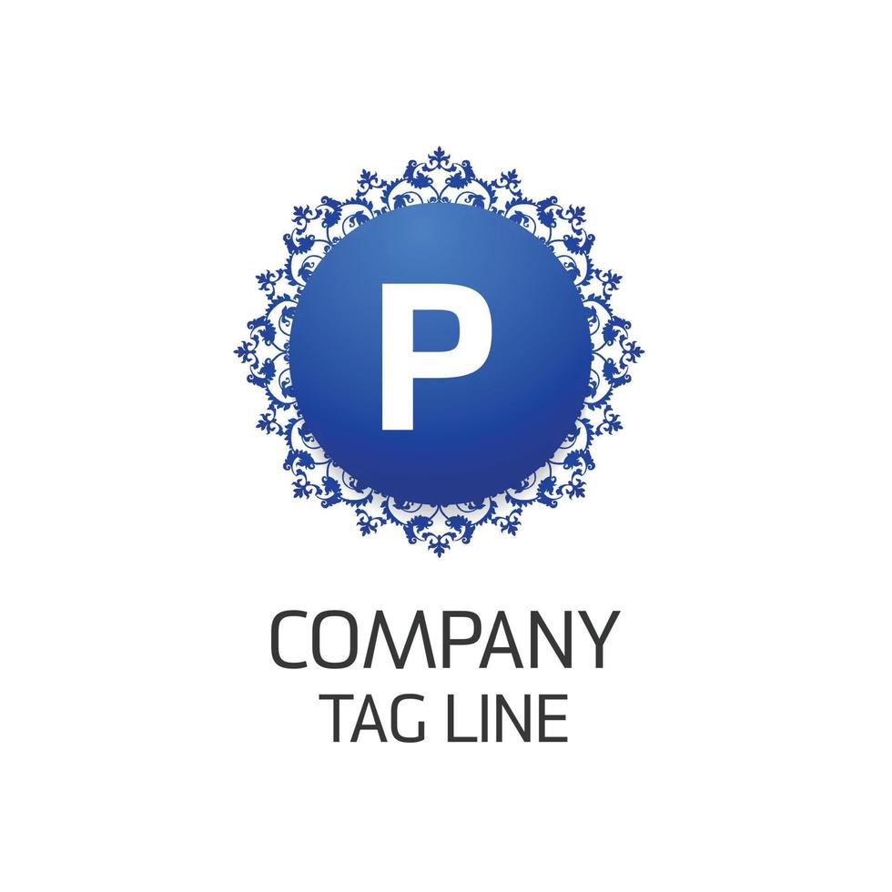 Alphabetical logo design with creative typography vector