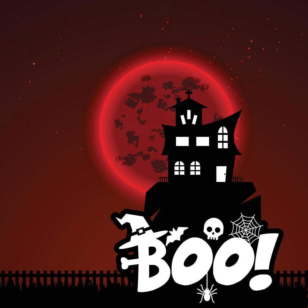 Happy Halloween scary Night background vector