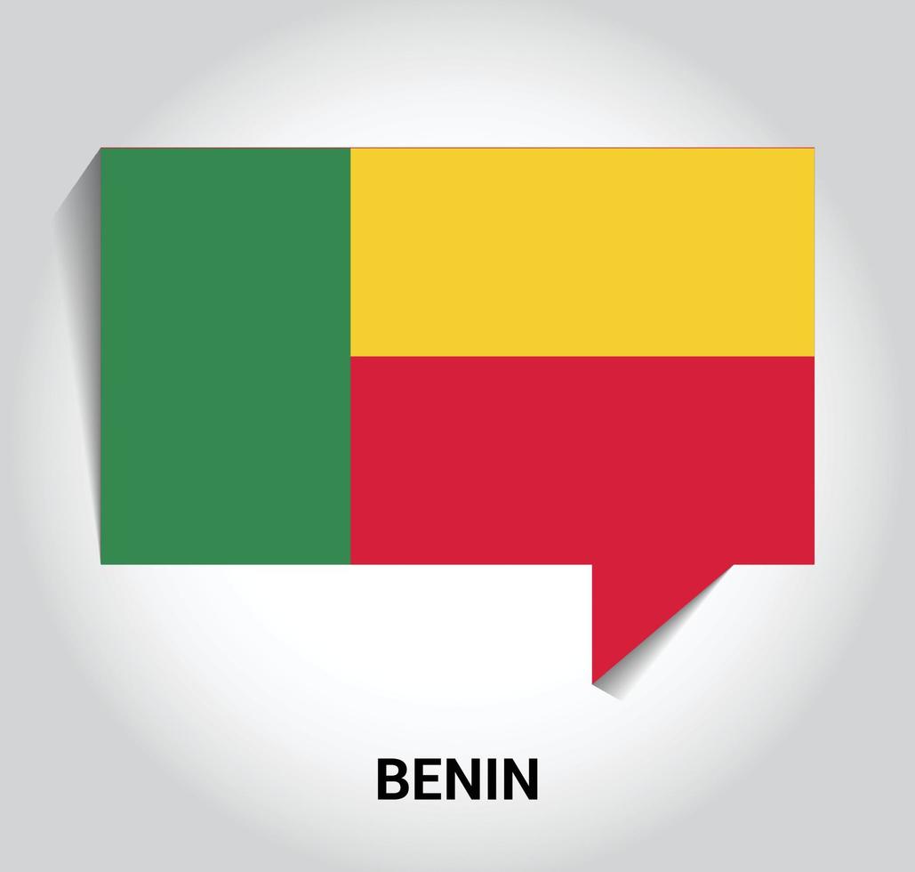 vector de diseño de bandera de benin