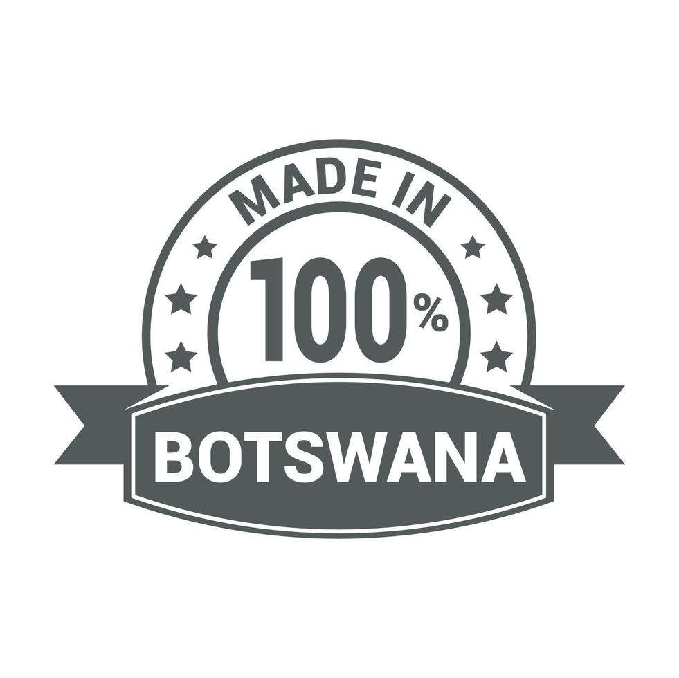 vector de diseño de sello de botswana