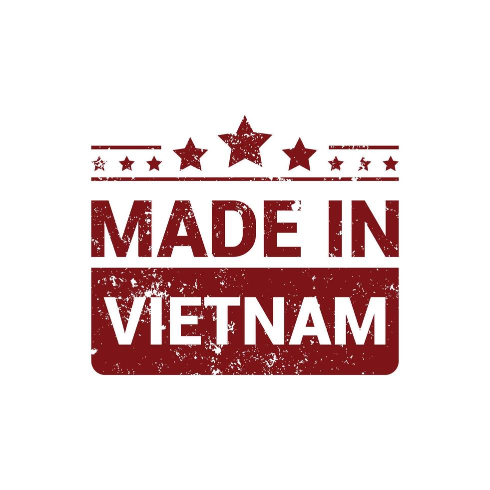 Vietnam stamp design typography vector