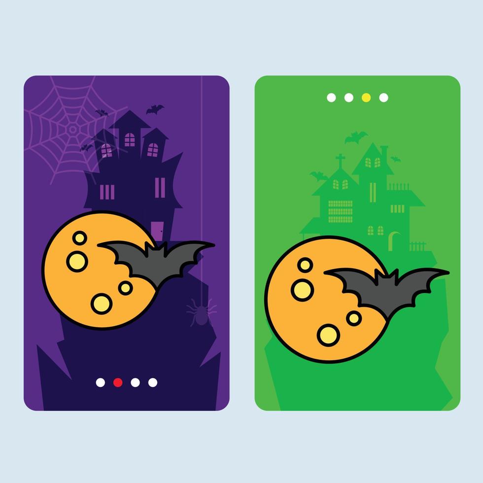 Happy Halloween invitation design with moon vector