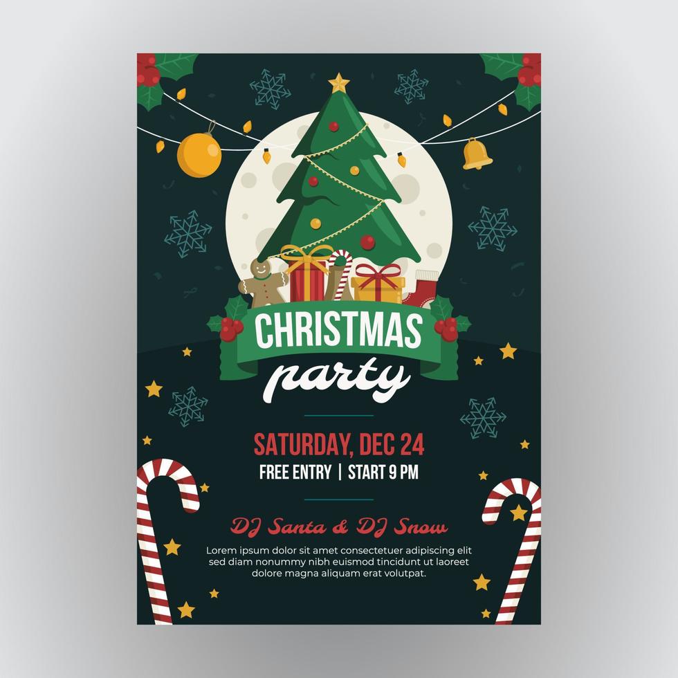 Christmas Party Poster vector