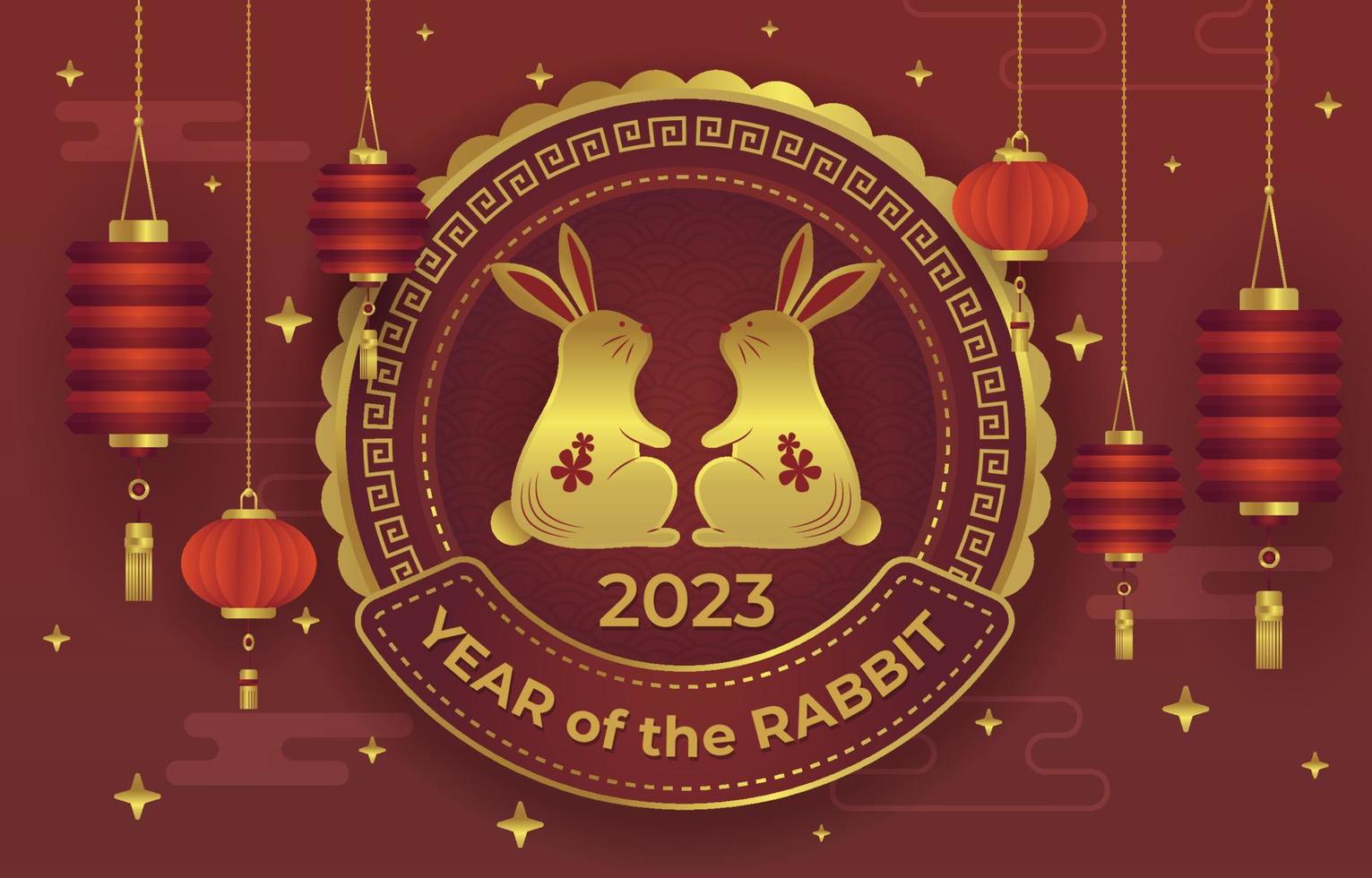 Chinese Water Rabbit Background vector