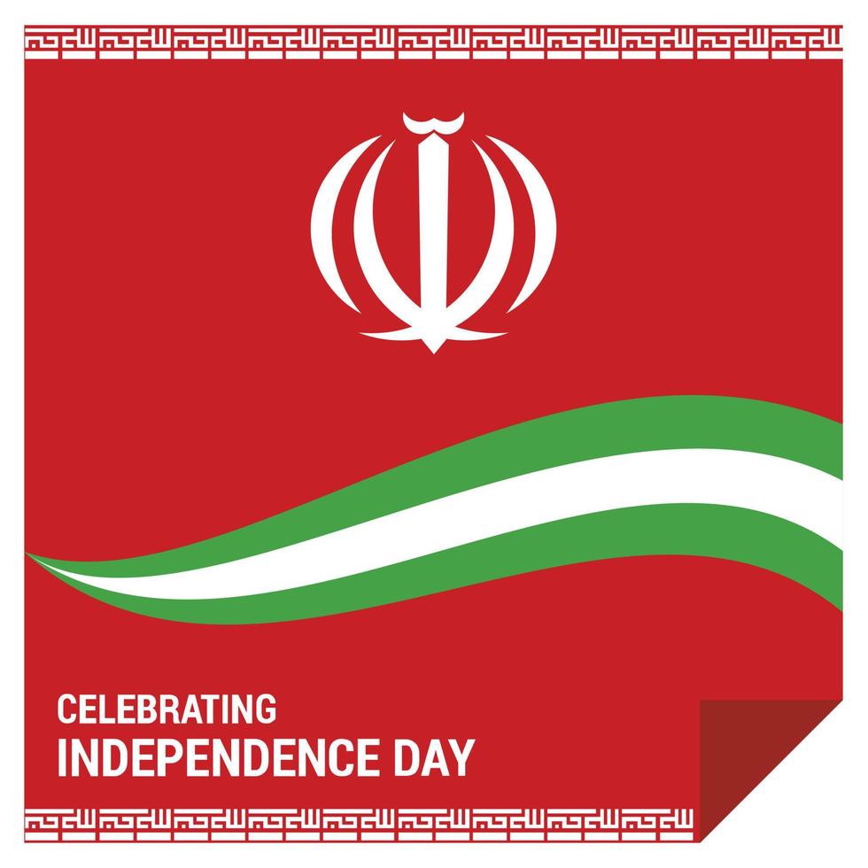 Iran Independence day design vector
