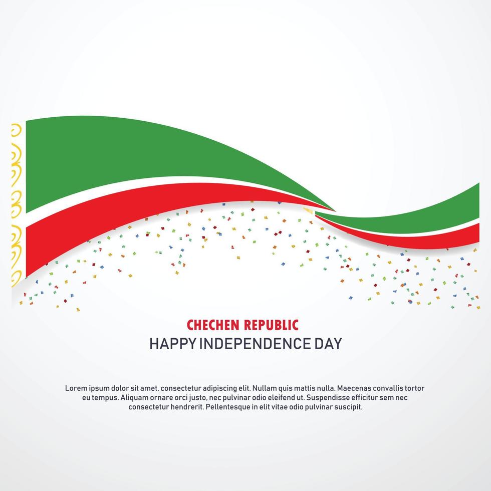 Chechen Republic Happy independence day Background vector