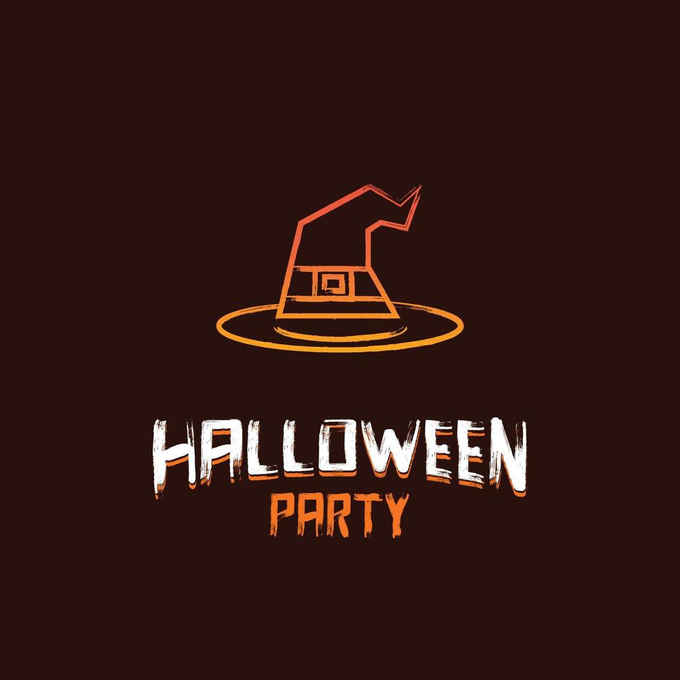 diseño de fiesta de halloween con vector de fondo marrón oscuro