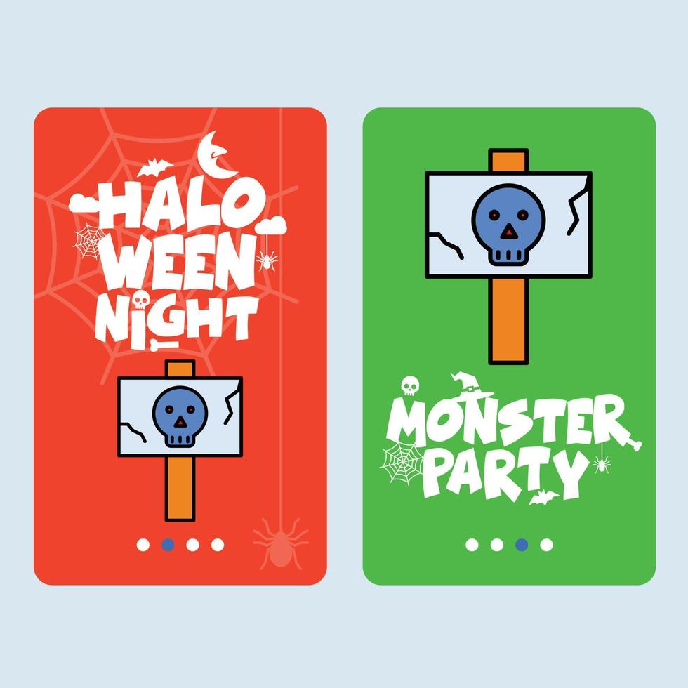 diseño de invitación de halloween feliz con vector de tablero de peligro