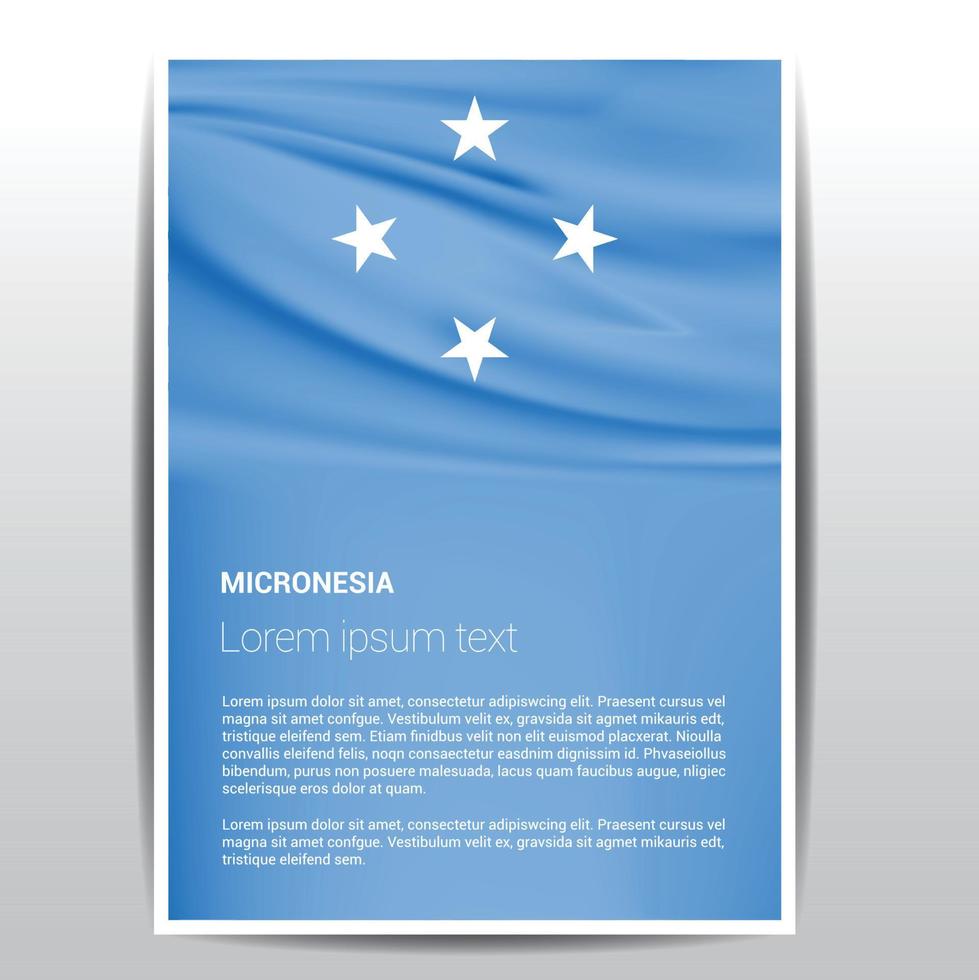 Micronesia flag design vector