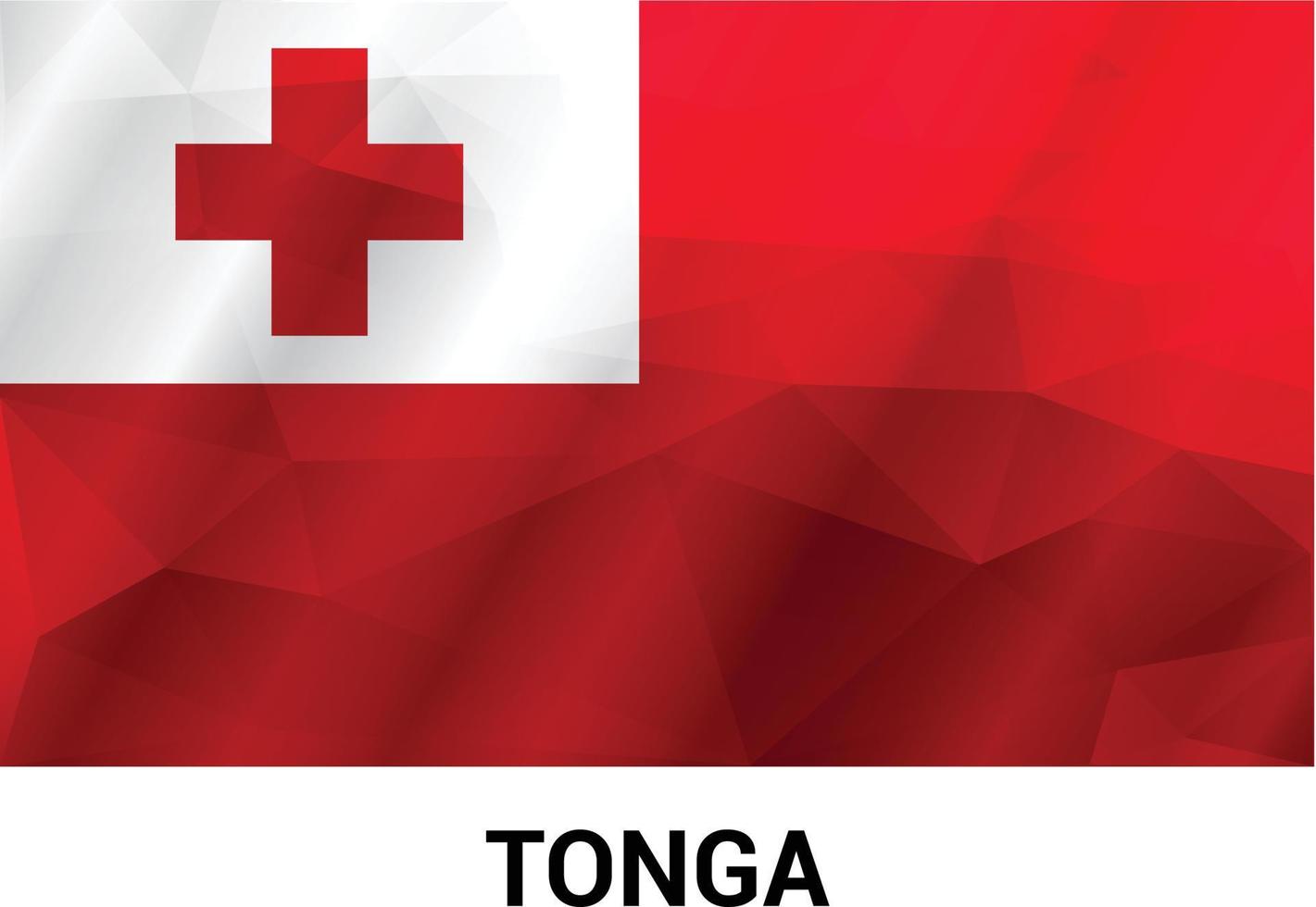 Tonga Flag design vector