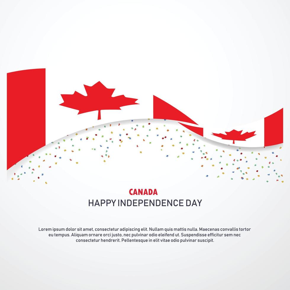 fondo de feliz día de la independencia de canadá vector