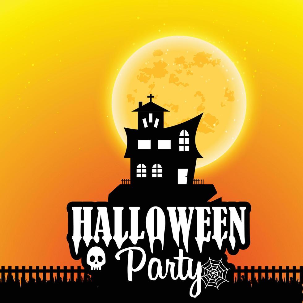 Happy Halloween scary Night background vector