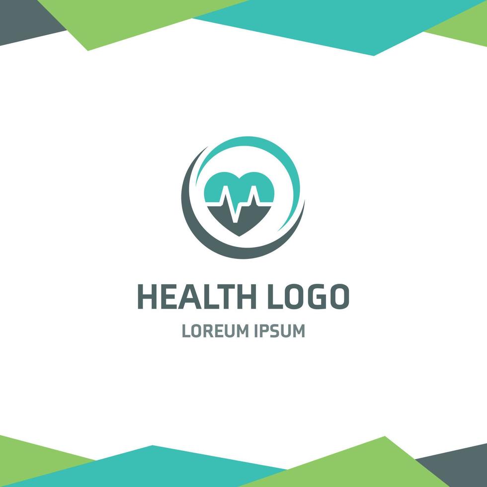 diseño de logotipo de salud con vector de tipografía