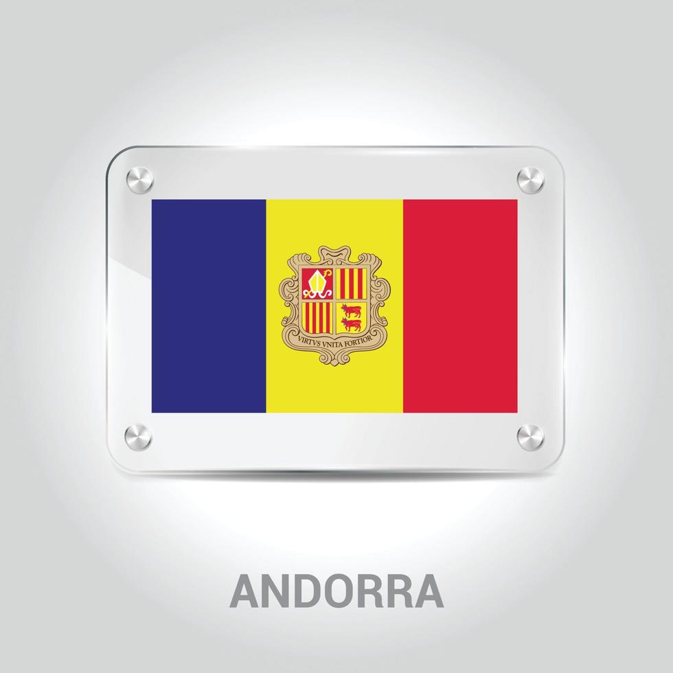 vector de diseño de bandera de andorra