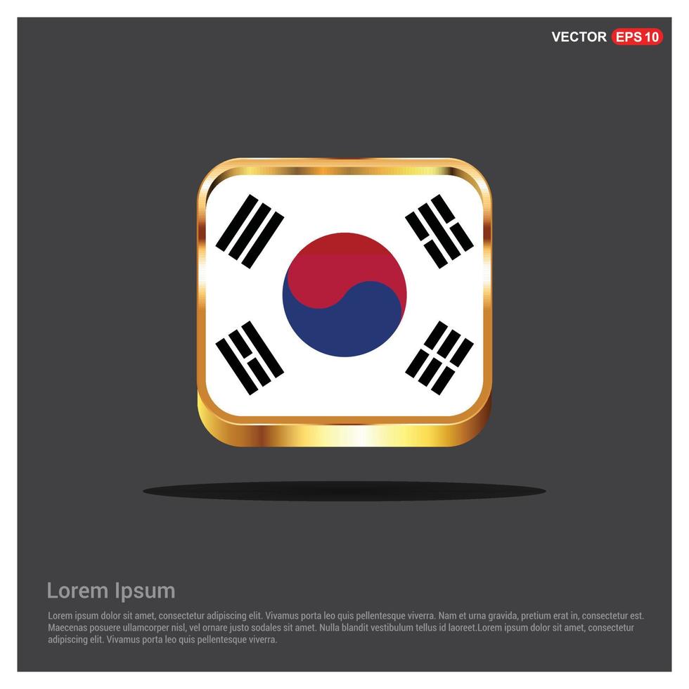 South Korea flags design vector