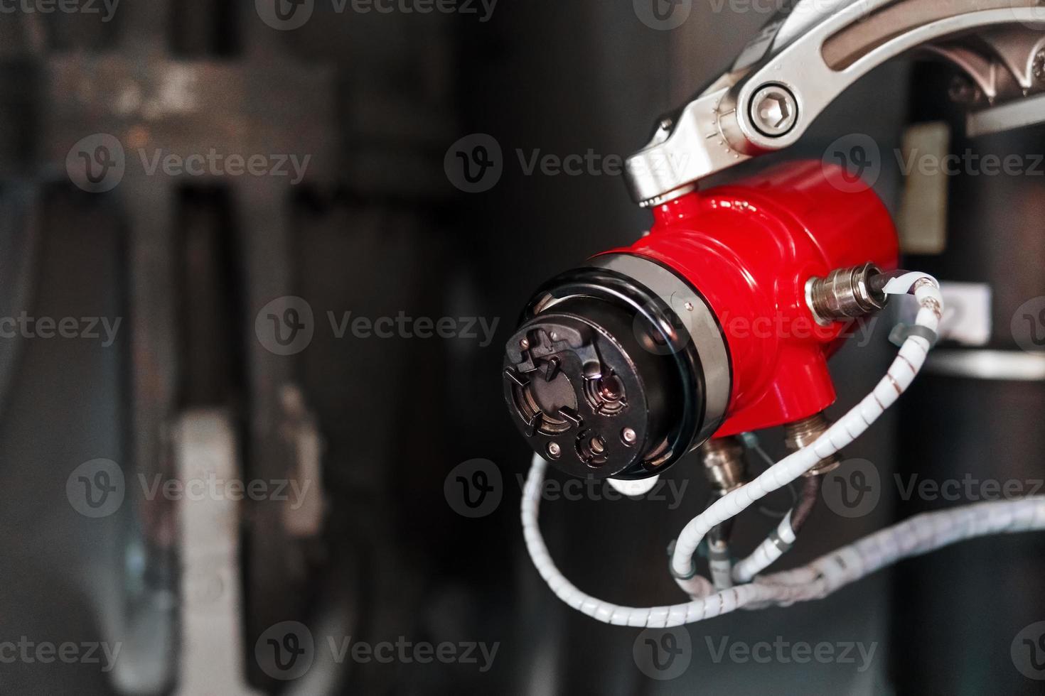 Red infrared flame Sensor on an industrial site. photo