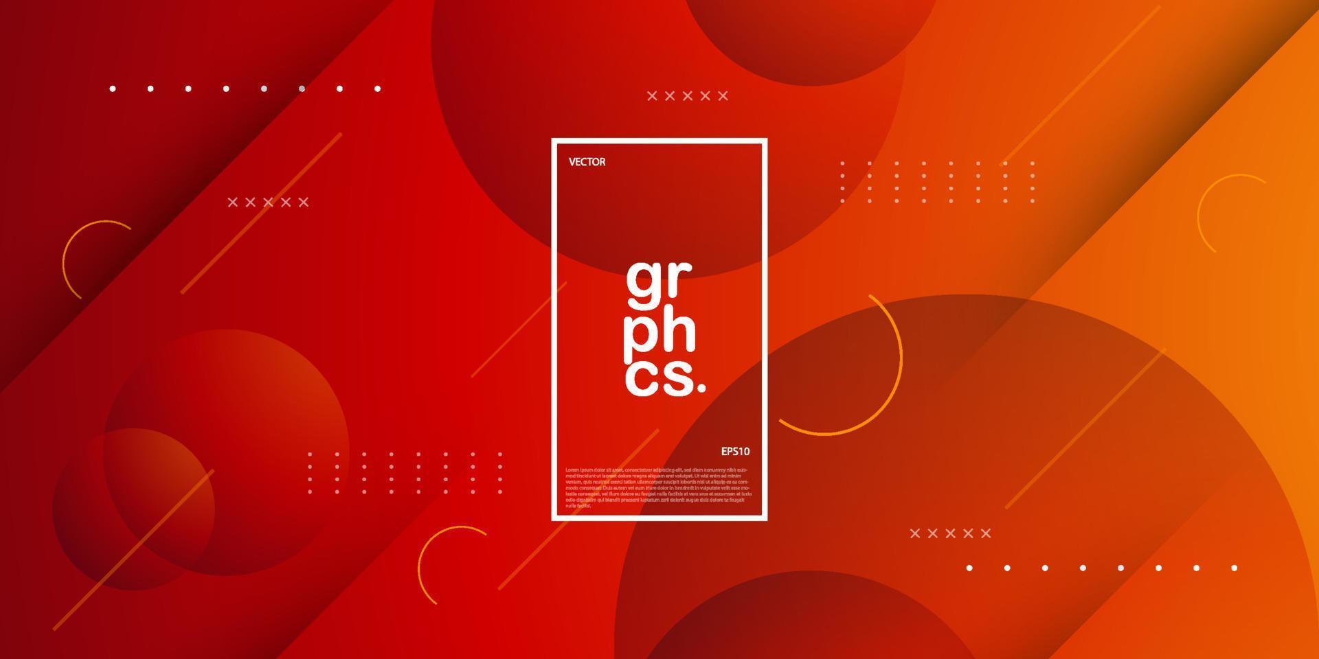 Modern abstract red orange gradient illustration background with simple pattern. cool design.Eps10 vector