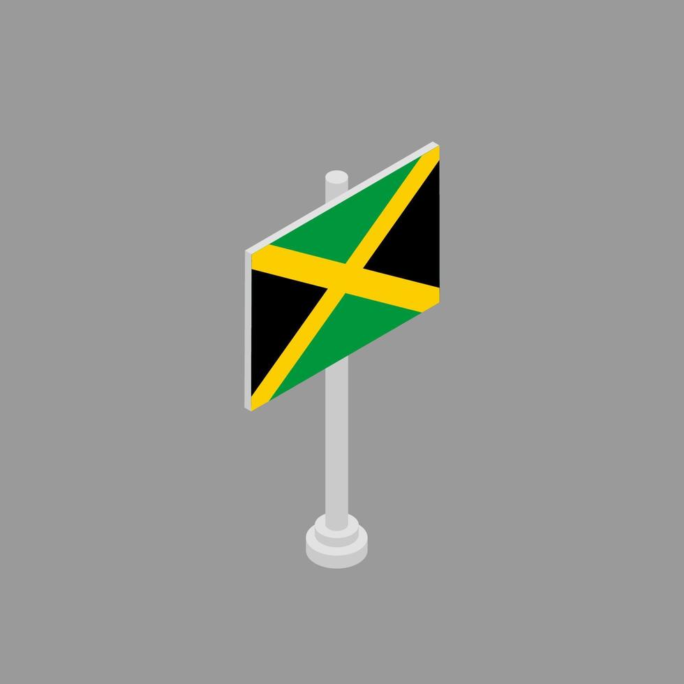 ilustración de la plantilla de la bandera de jamaica vector