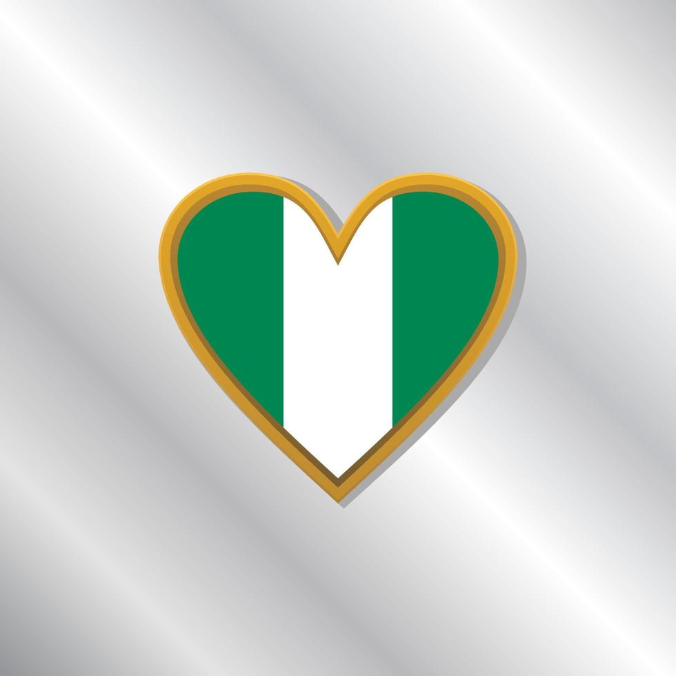 Illustration of Nigeria flag Template vector
