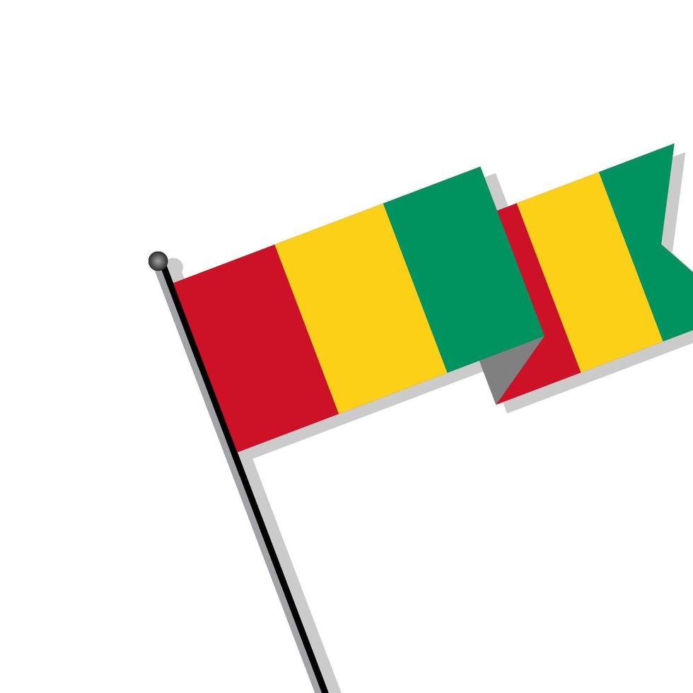 Illustration of Guinea flag Template vector