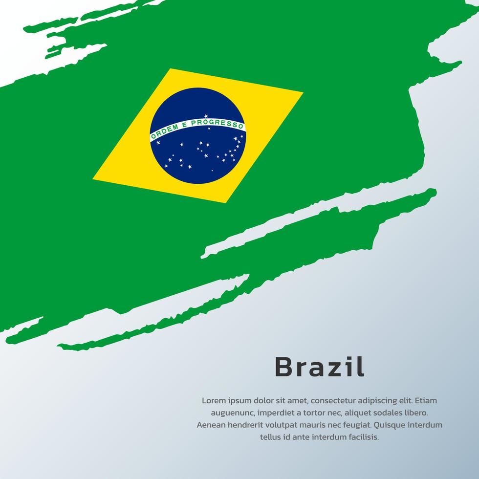 ilustración de plantilla de bandera de brasil vector