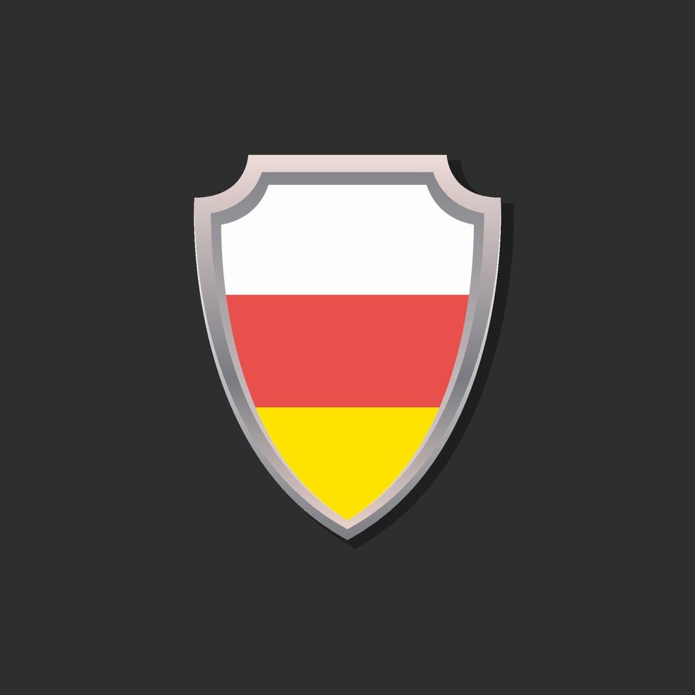Illustration of South Ossetia flag Template vector
