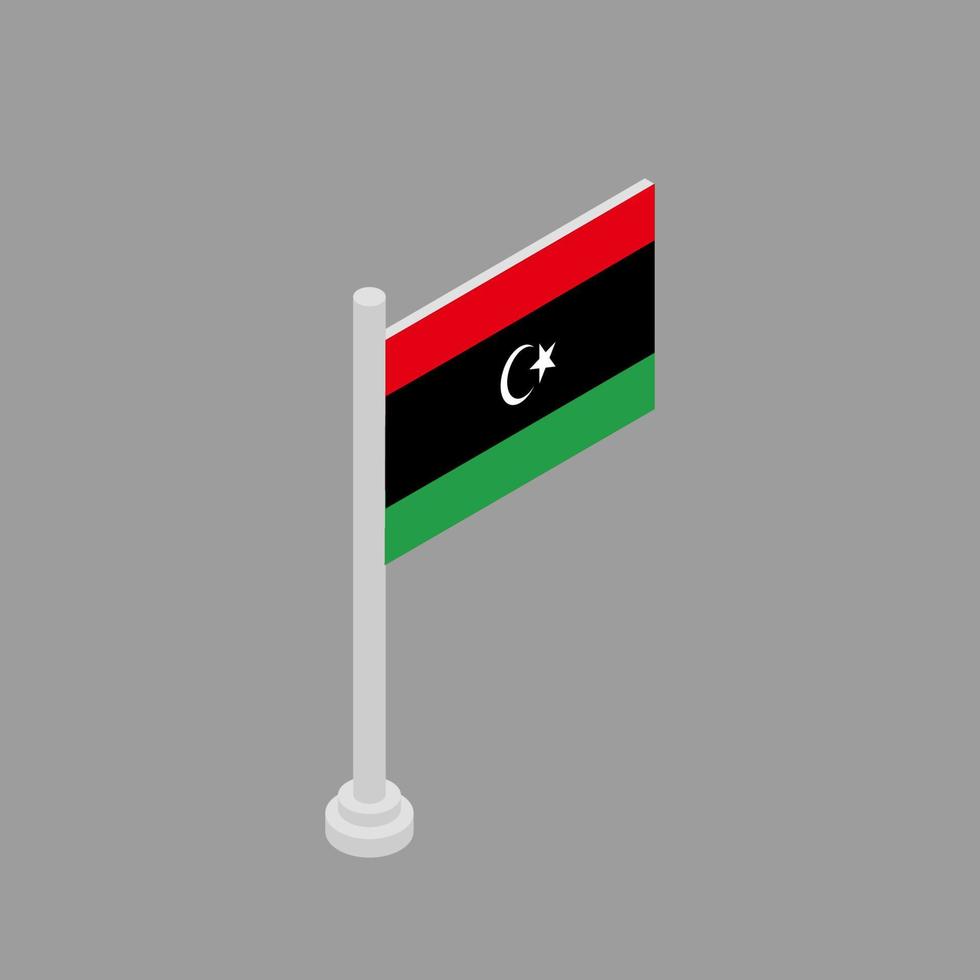Illustration of Libya flag Template vector
