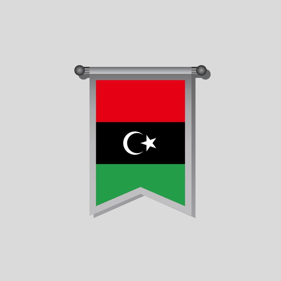 Illustration of Libya flag Template vector