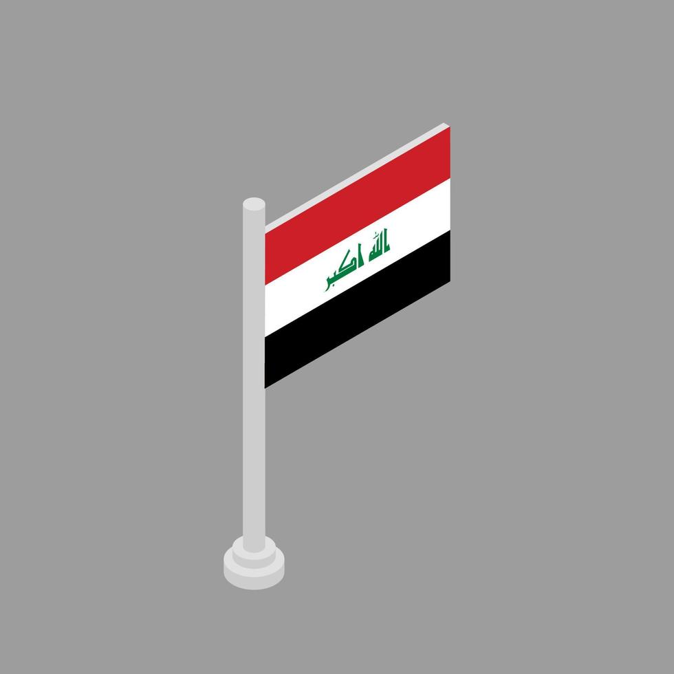Illustration of Iraq flag Template vector