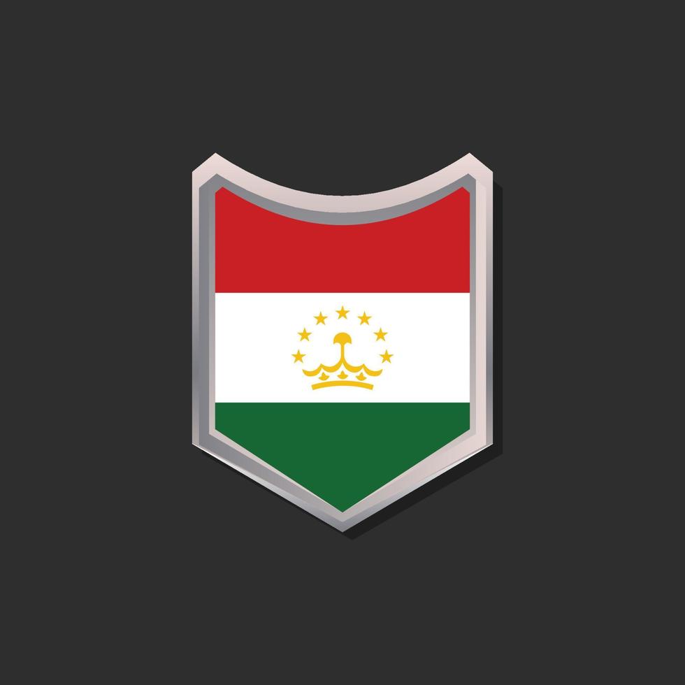 Illustration of Tajikistan flag Template vector