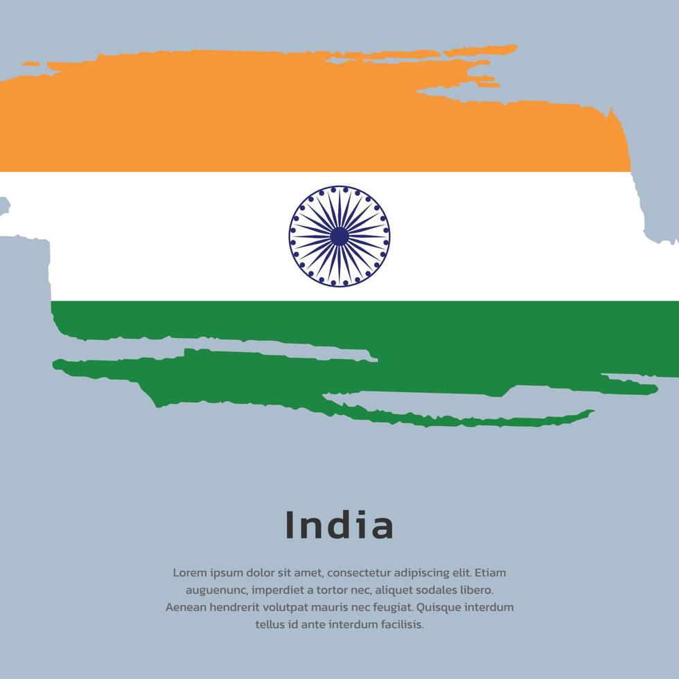 ilustración de la plantilla de la bandera india vector