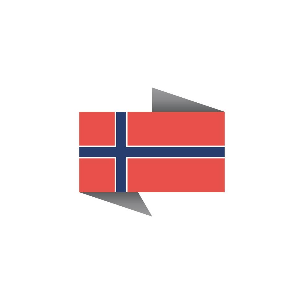 ilustración de la plantilla de la bandera de noruega vector