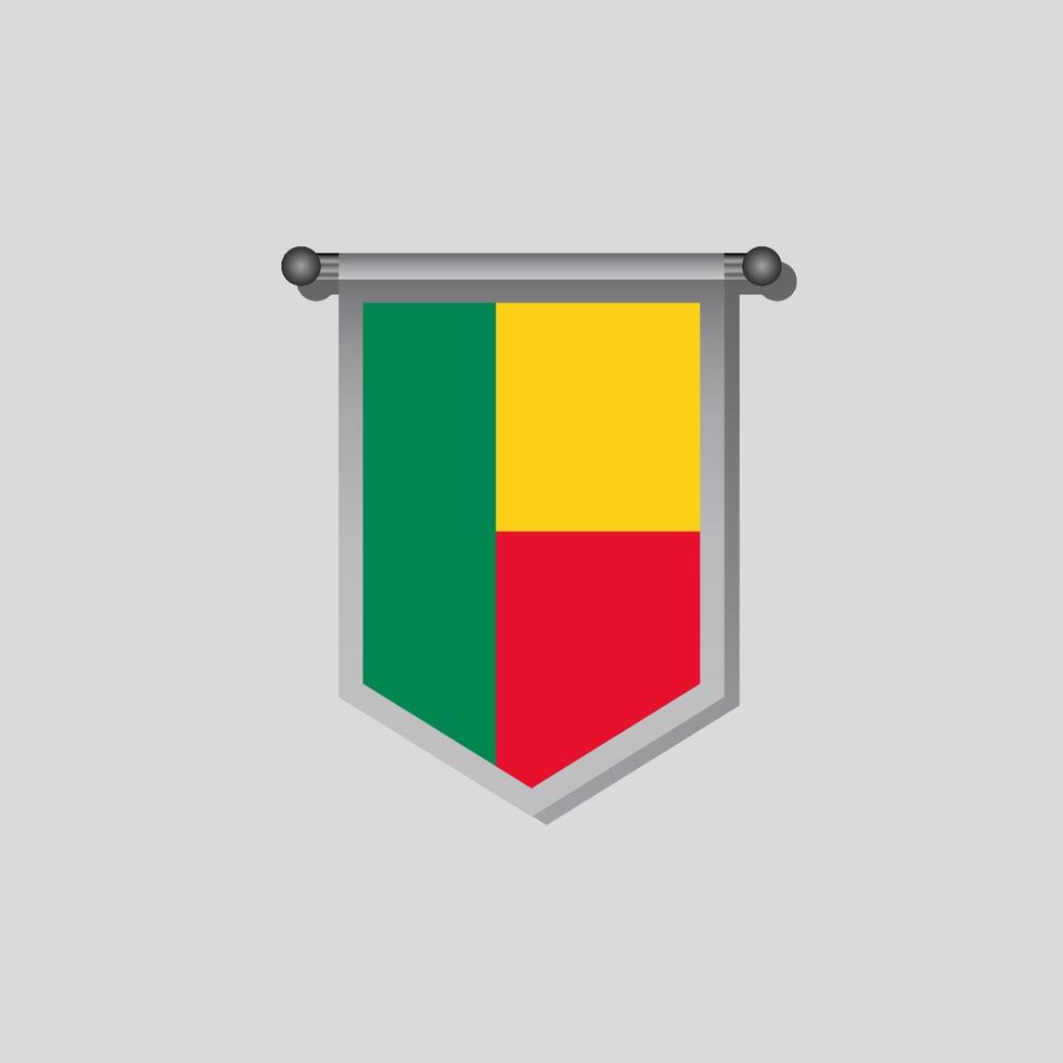 ilustración de la plantilla de la bandera de benin vector