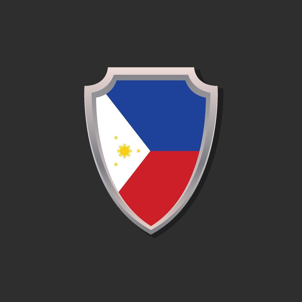 ilustración de la plantilla de la bandera de filipinas vector