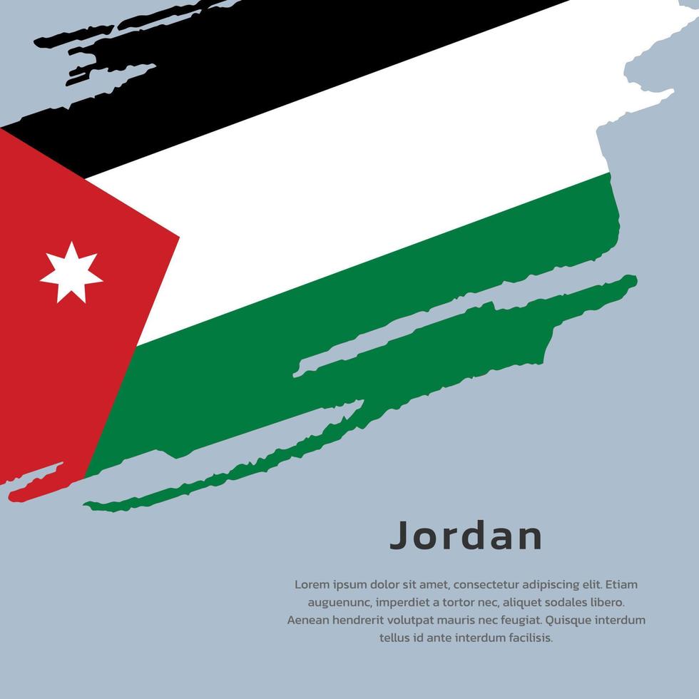 Illustration of Jordan flag Template vector