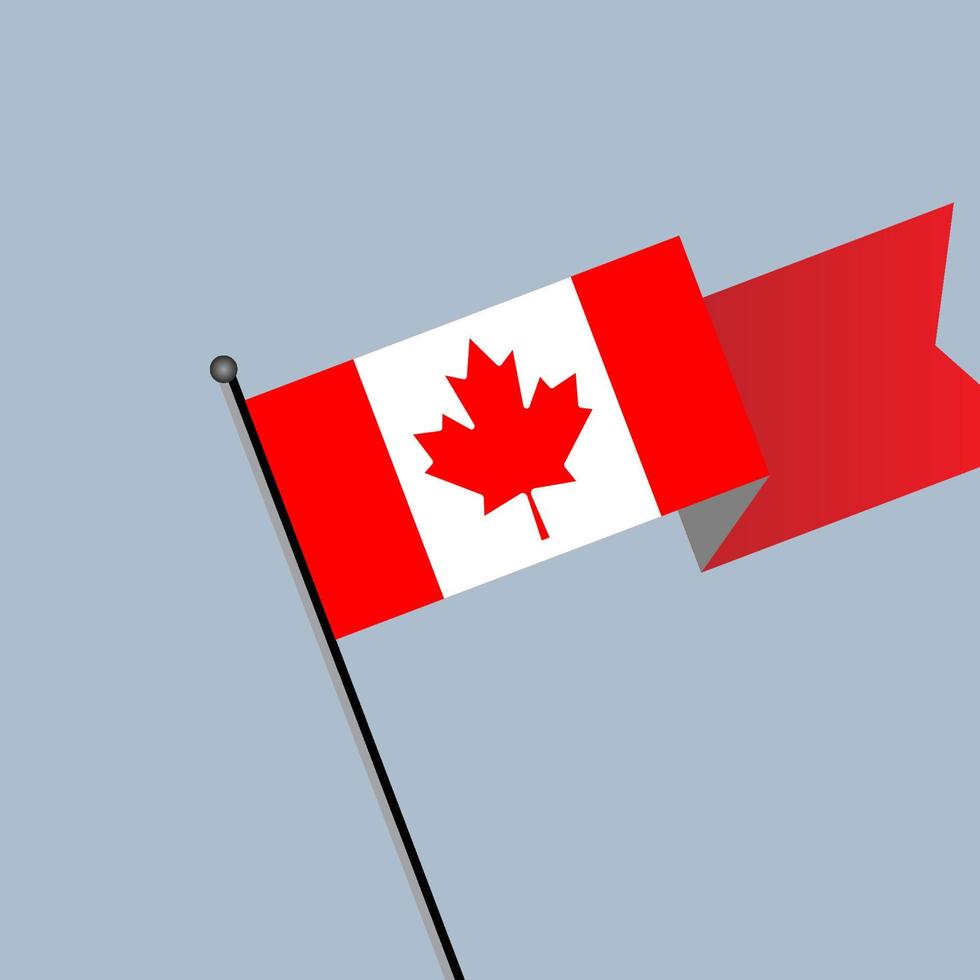 ilustración de la plantilla de la bandera de canadá vector