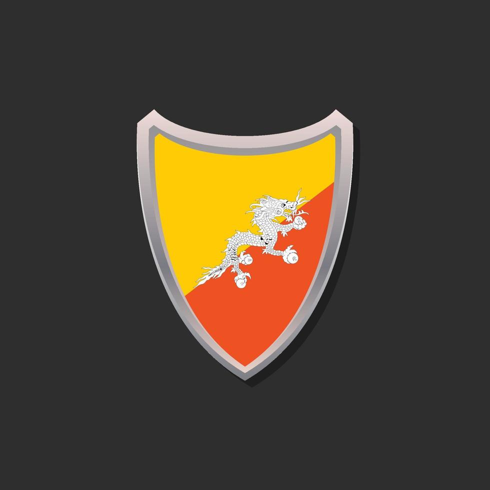 Illustration of Bhutan flag Template vector