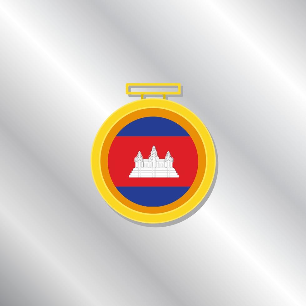 Illustration of Cambodia flag Template vector