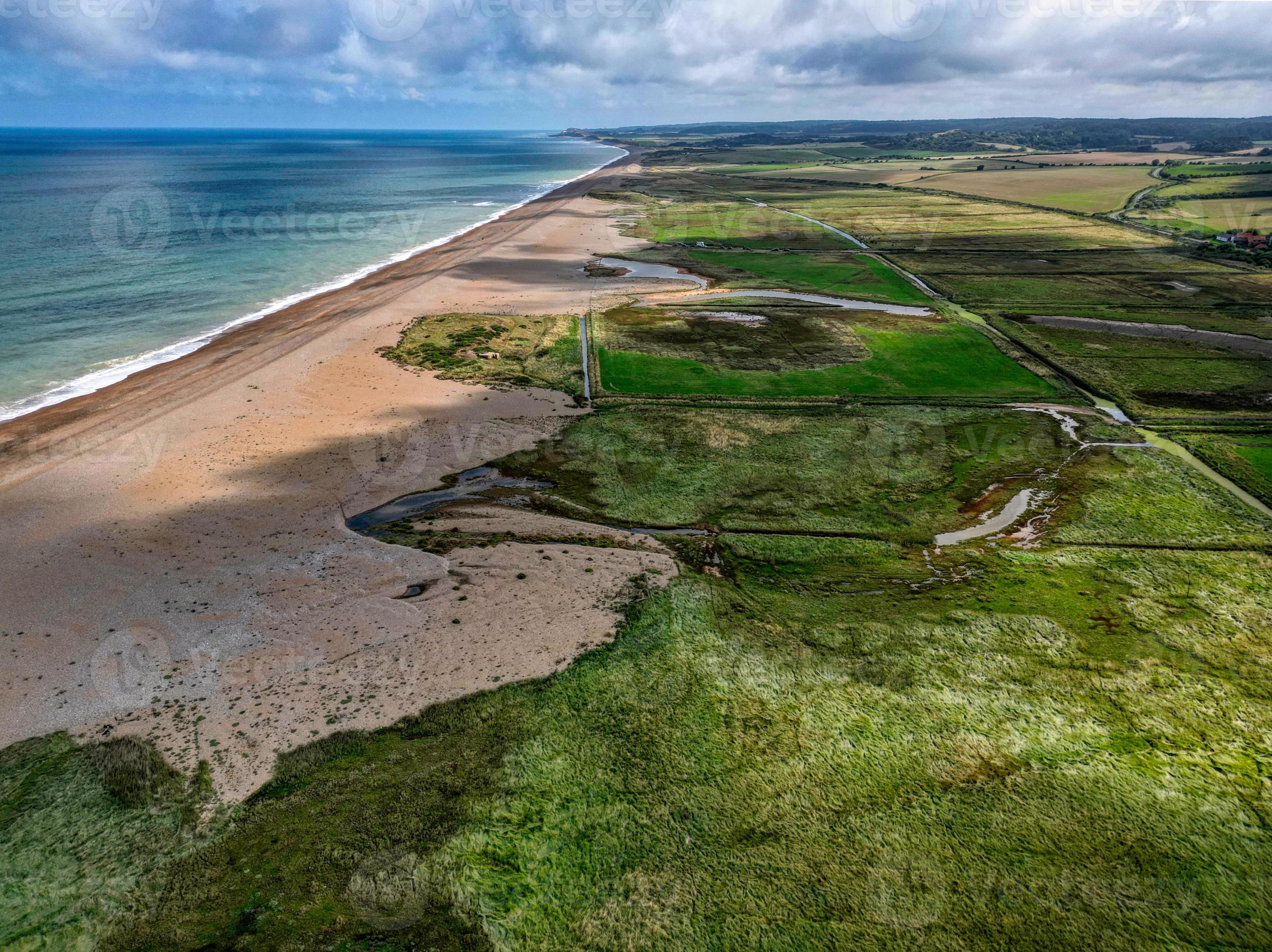 Salthouse beach in Norfolk aerial view 13349003 Stock Photo at Vecteezy