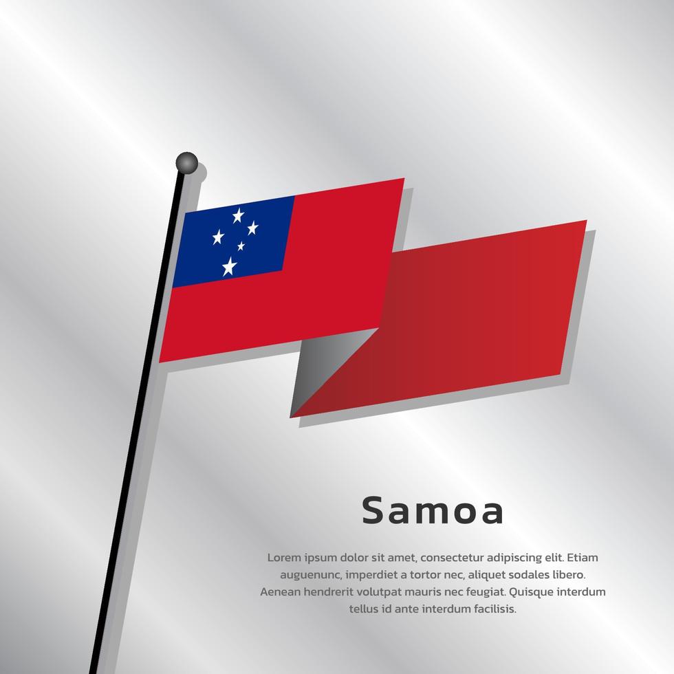 Illustration of Samoa flag Template vector