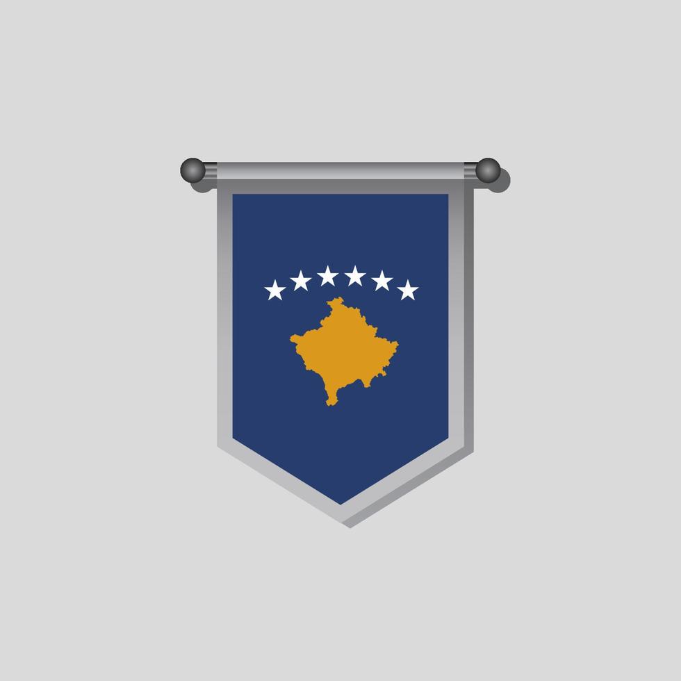 ilustración de la plantilla de la bandera de kosova vector